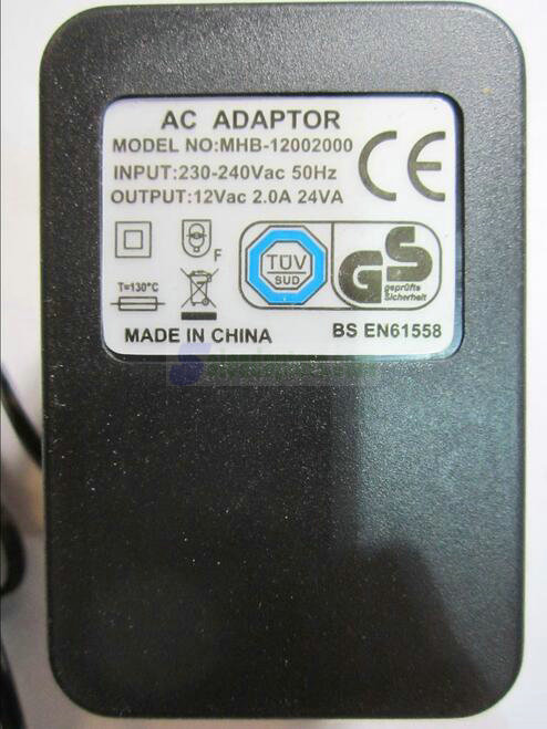 UK 12Vac AC-AC Switching Adapter for 1700mA model JT-12V1700 JUTAI Electronic UK 12Vac AC-AC Switching Adapter for 1700mA model JT-12V1700 JUTAI Electronic