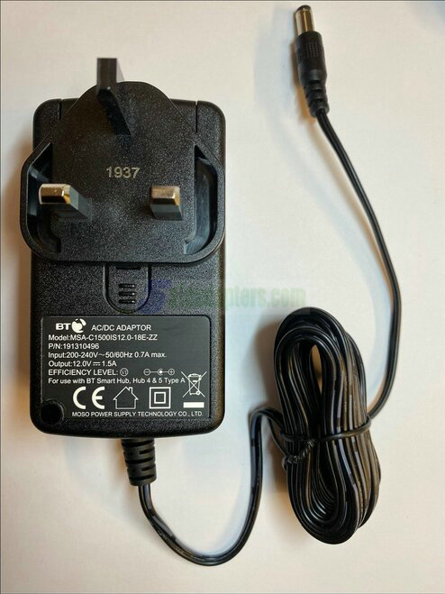 Replacement BT Switching Power Supply BT HOME Hub 3.0 A S012NB1200100 12V 1000mA Replacement BT Switching Power Supply BT HOME Hub 3.0 A S012NB1200100 12V 1000mA